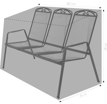 Abdeckung für eine Gartenbank mit den Maßen 160 x 78 x 75 cm