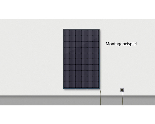 Montagebeispiel eines Solarmoduls an einer Wand