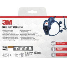 Atemschutzmaske für Farbspritz-, Farbstreich- und Maschinenschleifarbeiten 3M™ FFA1P2R D, Schutzstufe A1P2-thumb-1