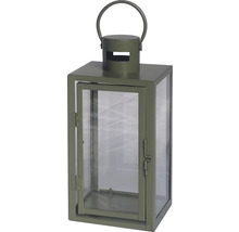 Laterne aus Metall und Glas mit Tragegriff