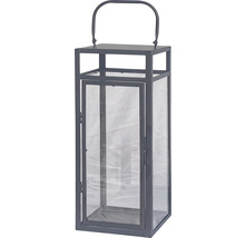 Laterne aus Metall und Glas mit Tragegriff