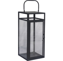Laterne aus Metall und Glas mit Tragegriff