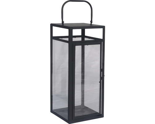 Laterne aus Metall und Glas mit Tragegriff