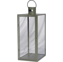 Windlicht aus Metall und Glas mit Tragegriff