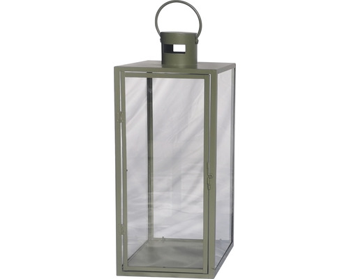 Dekorative Windlichtlaterne mit Metallrahmen und Glasscheiben