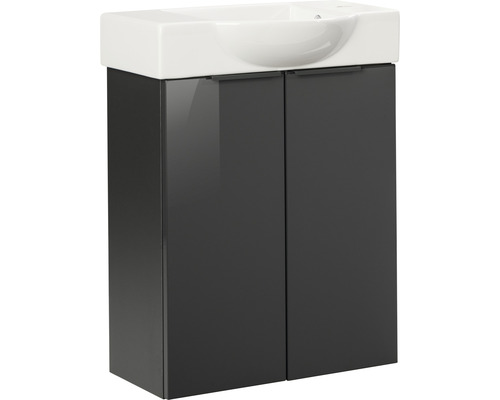 Waschtischunterschrank FACKELMANN Small Bathroom Collection BxHxT 52 x 60 cm x 24,3 cm Frontfarbe anthrazit