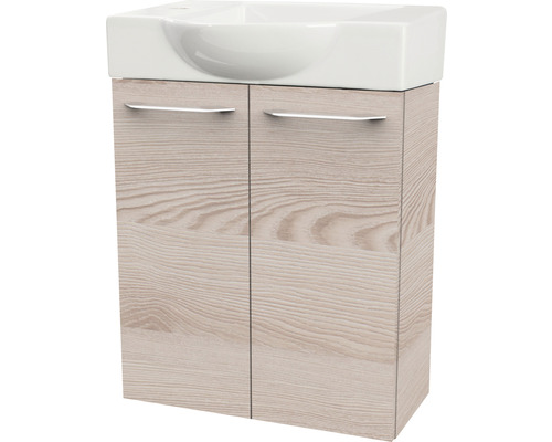 Waschtischunterschrank FACKELMANN Small Bathroom Collection BxHxT 52 x 60 cm x 24,3 cm Frontfarbe alaska esche