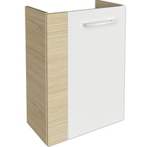 Waschtischunterschrank FACKELMANN Small Bathroom Collection BxHxT 44 x 60 cm x 24,3 cm Frontfarbe weiß hochglanz eiche sand 84662