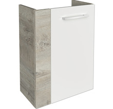 Waschtischunterschrank FACKELMANN Small Bathroom Collection BxHxT 44 x 60 cm x 24,3 cm Frontfarbe weiß hochglanz eiche natur 84668