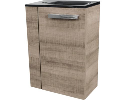 Waschbeckenunterschrank mit einer Tür und einem Griff