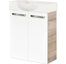 Waschtischunterschrank FACKELMANN Small Bathroom Collection BxHxT 52 x 60 cm x 24,3 cm Frontfarbe weiß hochglanz 86039