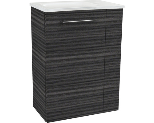 Waschtischunterschrank mit einem Waschbecken und einer Tür