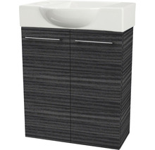 Waschtischunterschrank FACKELMANN Small Bathroom Collection BxHxT 52 x 60 cm x 24,3 cm Frontfarbe dark oak