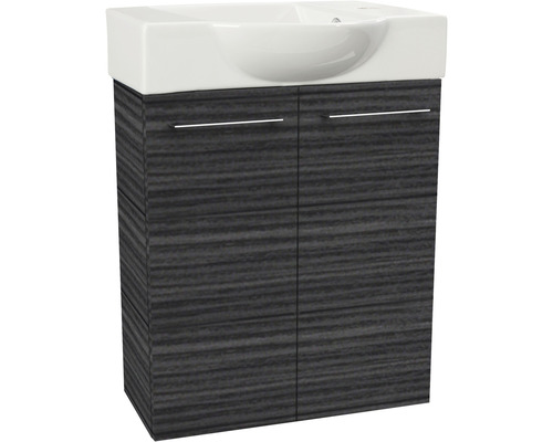 Waschtischunterschrank FACKELMANN Small Bathroom Collection BxHxT 52 x 60 cm x 24,3 cm Frontfarbe dark oak