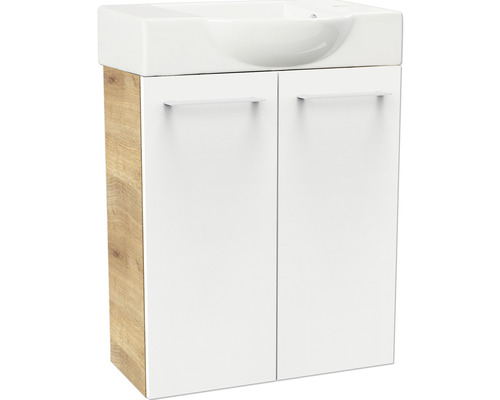 Waschtischunterschrank mit zwei Türen und Waschbecken