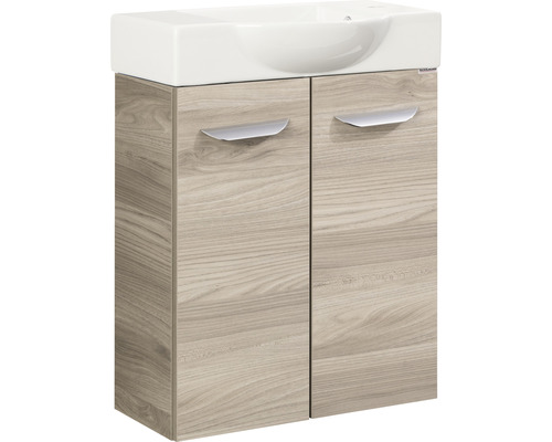 Waschtischunterschrank FACKELMANN Small Bathroom Collection BxHxT 52 x 60 cm x 24,3 cm Frontfarbe esche grau