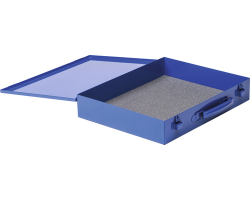 Metall Werkzeugkoffer mit Schaumstoffeinlage und Tragegriff