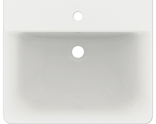 Aufnahme eines weißen Waschbeckens von oben