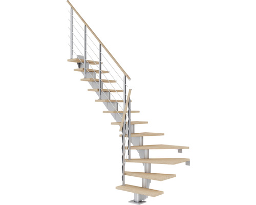 Pertura Mittelholmtreppe Alena Perlgrau 1/4 gewendelt unten links/rechts 75 cm Relinggeländer Eiche Weiss geölt 13 Stufen / 14 Steigungen Pertura Mittelholmtreppe Alena Perlgrau 1/4 gewendelt unten links/rechts 75 cm Relinggeländer Eiche Weiss geölt 13 Stufen / 14 Steigungen