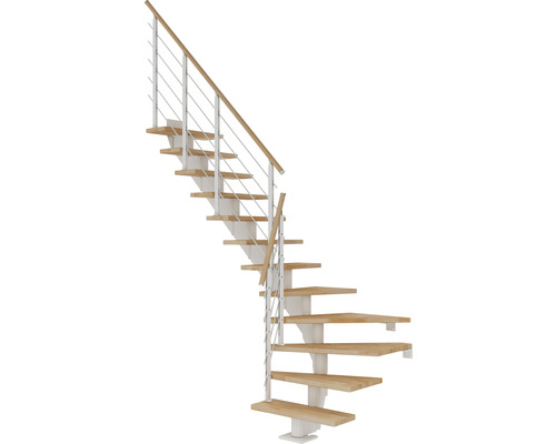 Pertura Mittelholmtreppe Alena Weiß 1/4 gewendelt unten links/rechts 75 cm Relinggeländer Buche Leimholz Geölt 14 Stufen / 15 Steigungen Pertura Mittelholmtreppe Alena Weiß 1/4 gewendelt unten links/rechts 75 cm Relinggeländer Buche Leimholz Geölt 14 Stufen / 15 Steigungen