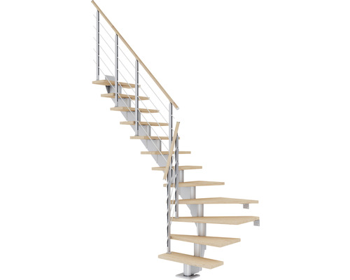 Pertura Mittelholmtreppe Alena Perlgrau 1/4 gewendelt unten links/rechts 85 cm Relinggeländer Eiche Leimholz Geölt 14 Stufen / 15 Steigungen Pertura Mittelholmtreppe Alena Perlgrau 1/4 gewendelt unten links/rechts 85 cm Relinggeländer Eiche Leimholz Geölt 14 Stufen / 15 Steigungen
