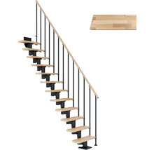 Raumspartreppe mit Holzstufen und Geländer
