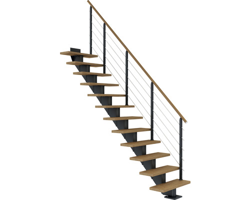 Pertura Mittelholmtreppe Alena Anthrazit Gerade 85 cm Relinggeländer Eiche Geölt 13 Stufen / 14 Steigungen Pertura Mittelholmtreppe Alena Anthrazit Gerade 85 cm Relinggeländer Eiche Geölt 13 Stufen / 14 Steigungen