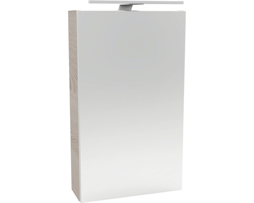 Spiegelschrank FACKELMANN SBC Small Bathroom Collection 400 x 16,2 x 680 mm alaska esche 1-türig LED