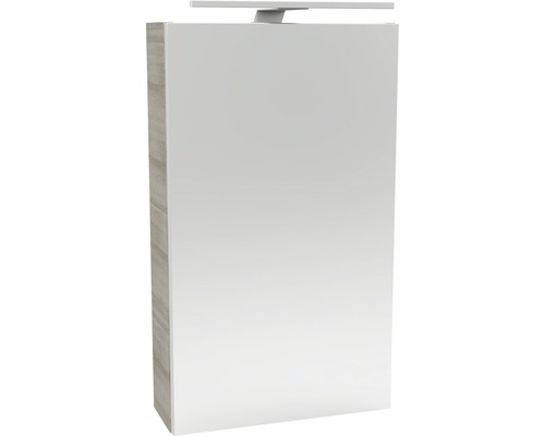 Spiegelschrank FACKELMANN SBC Small Bathroom Collection 400 x 16,2 x 680 mm graueiche 1-türig LED links