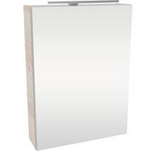 Spiegelschrank FACKELMANN SBC Small Bathroom Collection 500 x 16,2 x 680 mm alaska esche 1-türig LED-thumb-0