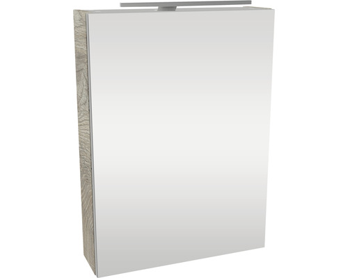 Spiegelschrank FACKELMANN SBC Small Bathroom Collection 500 x 16,2 x 680 mm eiche natur 1-türig LED links