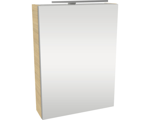 Spiegelschrank FACKELMANN SBC Small Bathroom Collection 500 x 16,2 x 680 mm sand eiche 1-türig LED