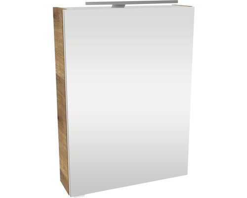 Spiegelschrank FACKELMANN SBC Small Bathroom Collection 500 x 16,2 x 680 mm ast-eiche 1-türig LED