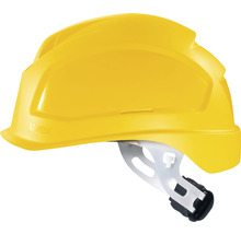 Gelber Bauhelm für Kopfschutz