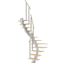 Spindeltreppe aus Holz und Metall