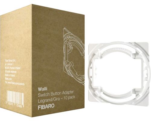 Fibaro Button-Adapter für ausgewählte Legrand und GIRA 55 Fronten für Geräte der FIBARO Walli-Serie 10 Stück-0