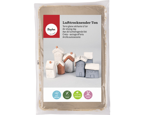 Lufttrocknender Ton, 500g, weiß