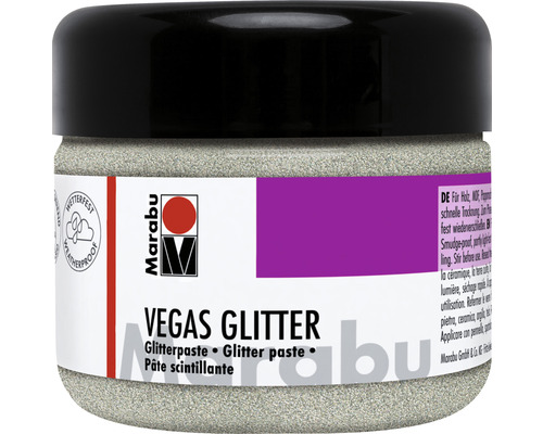 Marabu Vegas Glitterpaste Glitter-Silber 582 225 ml Marabu Vegas Glitterpaste im Behälter