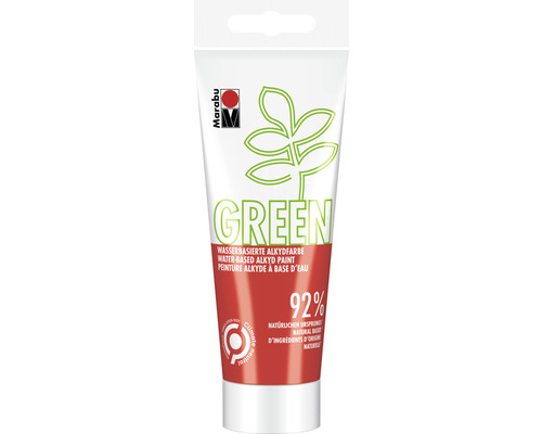Marabu Green Wasserbasierte Alkydfarbe hellrot 018 100 ml Tube mit wasserbasierter Alkydfarbe Green von Marabu