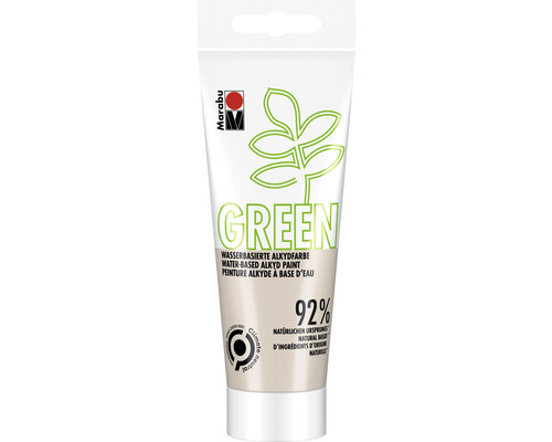 Marabu Green Wasserbasierte Alkydfarbe cremebeige 246 100 ml Tube mit grüner, wasserbasierter Alkydfarbe von Marabu