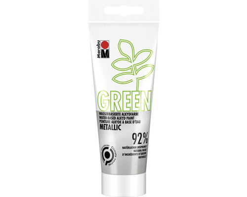 Green Series - Wasserbasierte Alkydfarbe 782 metallic-silber 100 ml