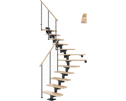 Pertura Mittelholmtreppe Chiron Anthrazit 1/4 gewendelt unten links/rechts 75 cm Relinggeländer Buche Leimholz Lackiert 13 Stufen / 14 Steigungen Pertura Mittelholmtreppe Chiron Anthrazit 1/4 gewendelt unten links/rechts 75 cm Relinggeländer Buche Leimholz Lackiert 13 Stufen / 14 Steigungen