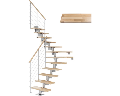 Pertura Mittelholmtreppe Chiron Perlgrau 1/4 gewendelt unten links/rechts 75 cm Relinggeländer Buche Leimholz Lackiert 14 Stufen / 15 Steigungen Pertura Mittelholmtreppe Chiron Perlgrau 1/4 gewendelt unten links/rechts 75 cm Relinggeländer Buche Leimholz Lackiert 14 Stufen / 15 Steigungen