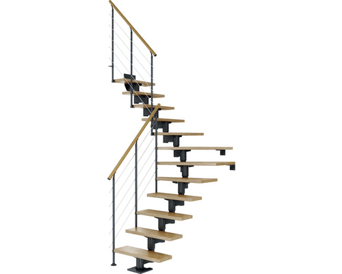 Pertura Mittelholmtreppe Chiron Anthrazit 1/4 gewendelt unten links/rechts 75 cm Relinggeländer Eiche Lackiert 14 Stufen / 15 Steigungen Pertura Mittelholmtreppe Chiron Anthrazit 1/4 gewendelt unten links/rechts 75 cm Relinggeländer Eiche Lackiert 14 Stufen / 15 Steigungen