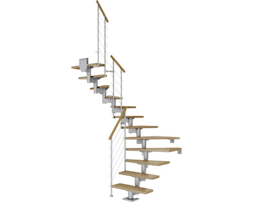 Pertura Mittelholmtreppe Chiron Perlgrau 1/2-gewendelt 75 cm Relinggeländer Eiche Lackiert 14 Stufen / 15 Steigungen Pertura Mittelholmtreppe Chiron Perlgrau 1/2-gewendelt 75 cm Relinggeländer Eiche Lackiert 14 Stufen / 15 Steigungen