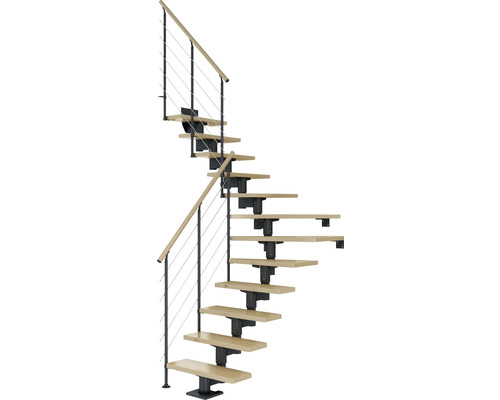 Pertura Mittelholmtreppe Chiron Anthrazit 1/4 gewendelt unten links/rechts 75 cm Relinggeländer Ahorn Leimholz Lackiert 12 Stufen / 13 Steigungen Pertura Mittelholmtreppe Chiron Anthrazit 1/4 gewendelt unten links/rechts 75 cm Relinggeländer Ahorn Leimholz Lackiert 12 Stufen / 13 Steigungen