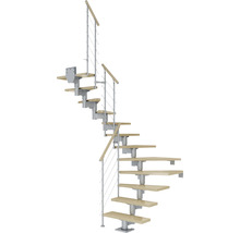 Wendeltreppe aus Holz und Metall