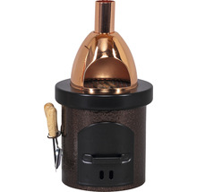 Mini-Ofen mit Tür und Schornstein