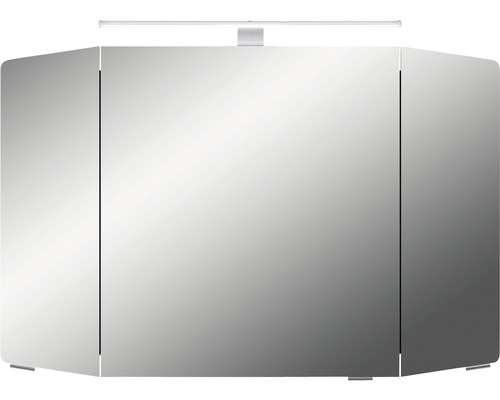 Spiegelschrank Cassca Sprint 100 x 17 x 67 cm eiche riviera 3-türig LED IP 20 Spiegelschrank mit drei Türen und Beleuchtung