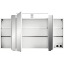 Spiegelschrank Cassca Sprint 120 x 17 x 72,3 cm weiß 3-türig LED IP 20